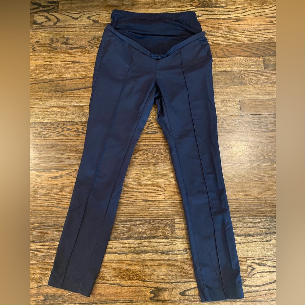 Seraphine Slim Fit Navy Maternity Pants
